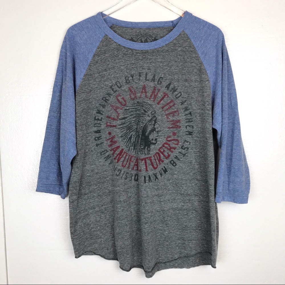 Flag & Anthem Baseball Style T-shirt Sz XL - Picture 3 of 8